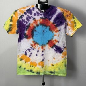 Gildan Shirt Mens Medium Multicolor Tie Dye Ultra Cotton Spiral Tee Crewneck